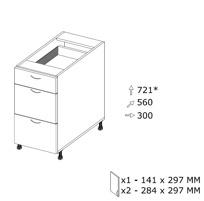 Alakaappi SSZ 3/3 MX L 300 x K 721 Alakaappi SSZ 3/3 MX L 300 x K 721